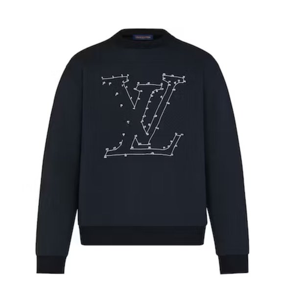 Louis Vuitton Other - SOLD - Navy Louis Vuitton Stitch Print Embroidery Crewneck